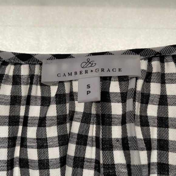 BNWOT Women’s Camber and Grace (RW & Co) black gingham blouse - Picture 6 of 7